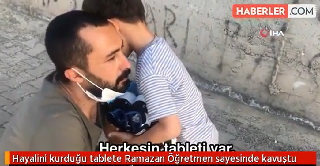 Hayalini kurduğu tablete Ramazan Öğretmen sayesinde kavuştu